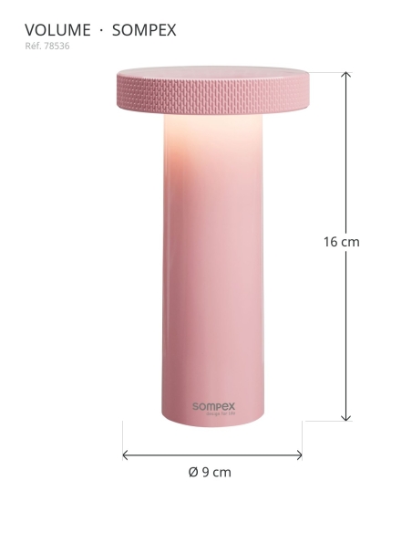 VOLUME Sompex 78536 : altura 16 cm, diâmetro 9 cm
