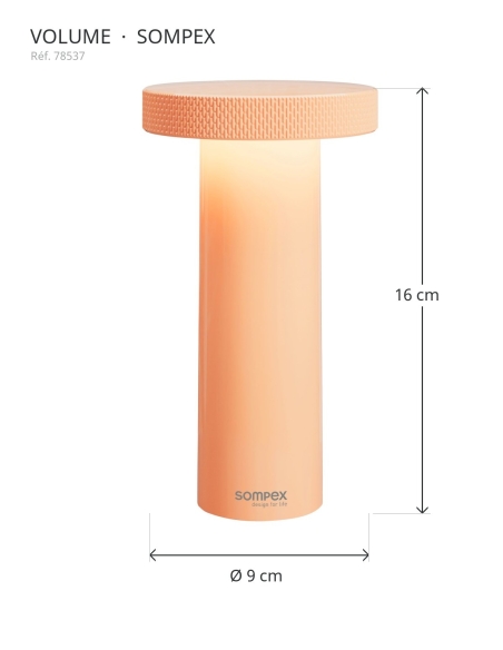 VOLUME Sompex 78537 : altezza 16 cm, diametro 9 cm