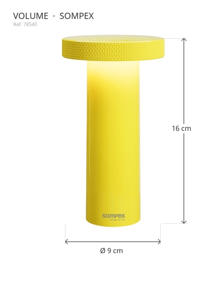 VOLUME Sompex 78540 : altezza 16 cm, diametro 9 cm