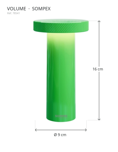 VOLUME Sompex 78541 : altezza 16 cm, diametro 9 cm
