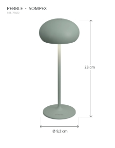 PEBBLE vert olive Sompex – vue détourée 2