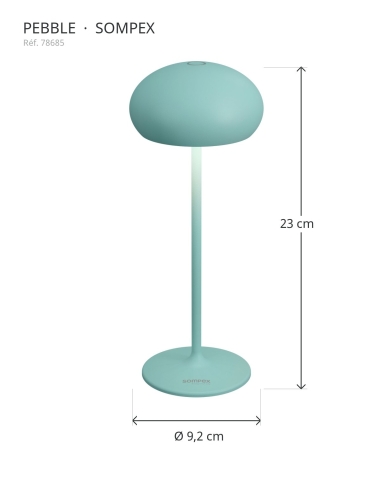 PEBBLE Sompex 78685 : height 23 cm, diameter 9,2 cm