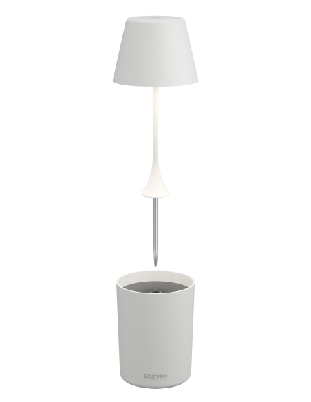 PEEKY blanche Sompex – lampe et support séparés