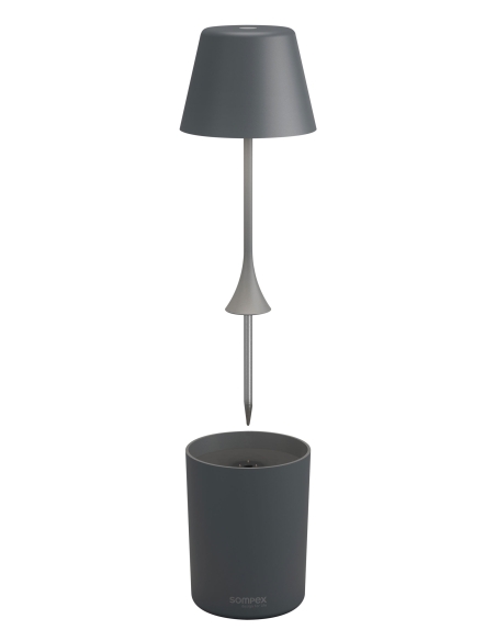 PEEKY anthracite Sompex – lampe et support séparés
