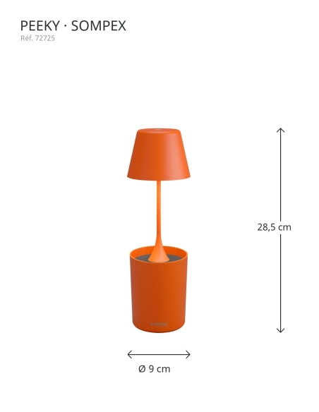 PEEKY orange Sompex – Maße