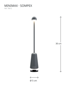 MINIMAX gris Sompex – vista aislada 2