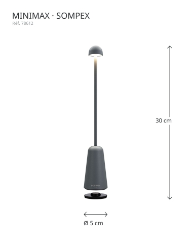 MINIMAX grise Sompex – dimensions