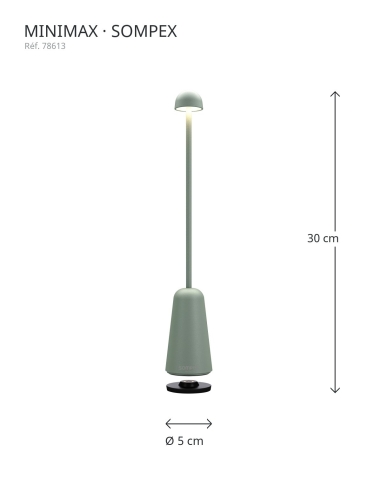 MINIMAX vert olive Sompex – dimensions