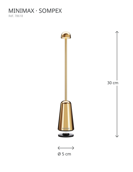 MINIMAX dorada Sompex – dimensiones
