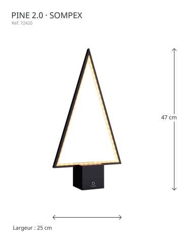 PINE 2.0 black Sompex – dimensions