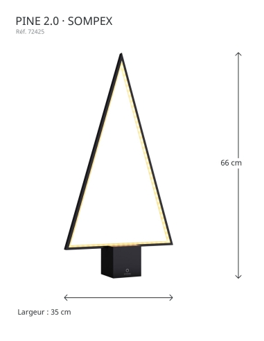 PINE 2.0 black Sompex – dimensions