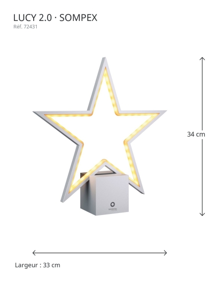 LUCY 2.0 silber Sompex – Maße
