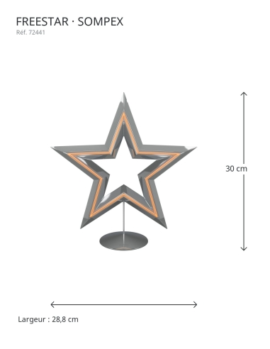 FREESTAR chrome Sompex – dimensions