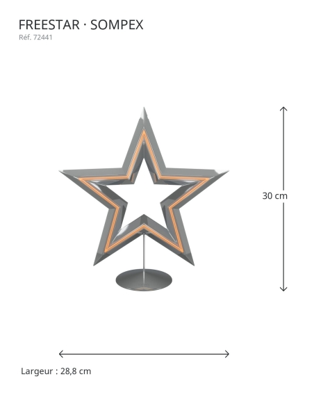 FREESTAR chroom Sompex – afmetingen