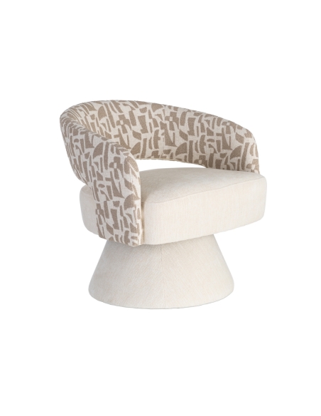 Sillón IXIA 616825, crema y beige — vista aislada de tres cuartos