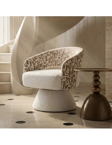 Poltrona IXIA 616825, crema e beige — ambientazione in un interno