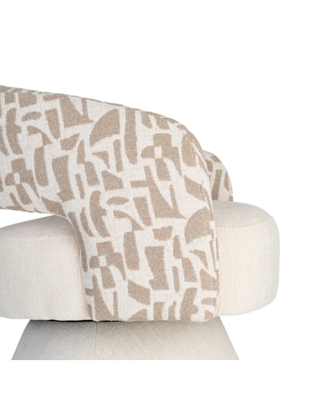 Sessel IXIA 616825, Creme und Beige — Detail der äußeren Armlehne