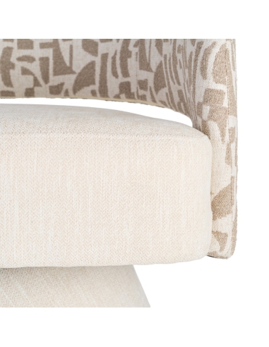 Poltrona IXIA 616825, crema e beige — giunzione fra seduta e schienale
