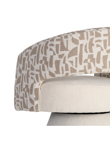 Sessel IXIA 616825, Creme und Beige — Innenseite von Rücken und Armlehne