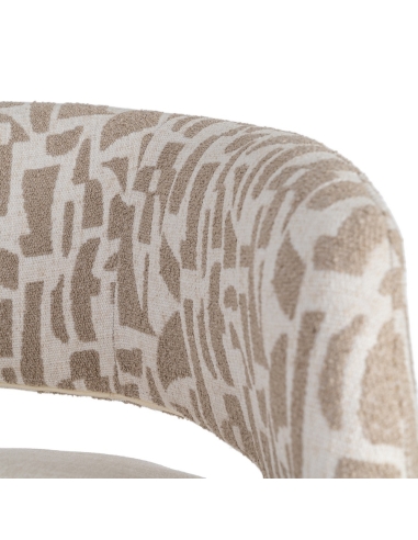 Poltrona IXIA 616825, crema e beige — dettaglio superiore dello schienale