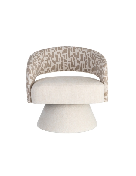 Fauteuil IXIA 616825, crème et beige — vue de face