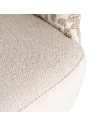 Sessel IXIA 616825, Creme und Beige — Detail von Sitzstoff und Naht