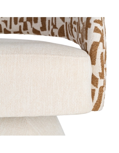 Armchair IXIA 616826, cream and ochre — seat and backrest junction