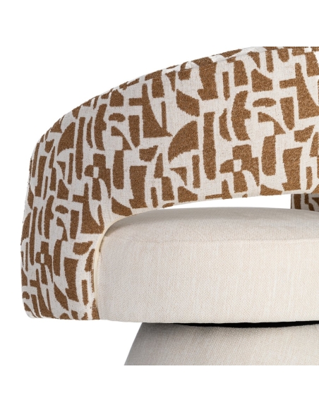 Sessel IXIA 616826, Creme und Ocker — Innenseite von Rücken und Armlehne