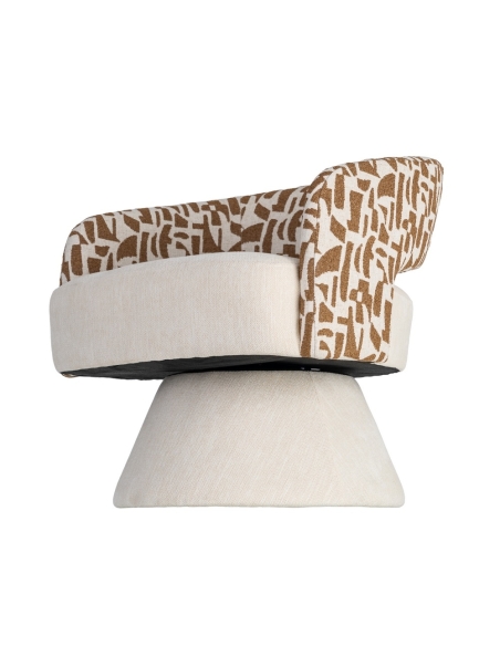 Sessel IXIA 616826, Creme und Ocker — Seitenansicht