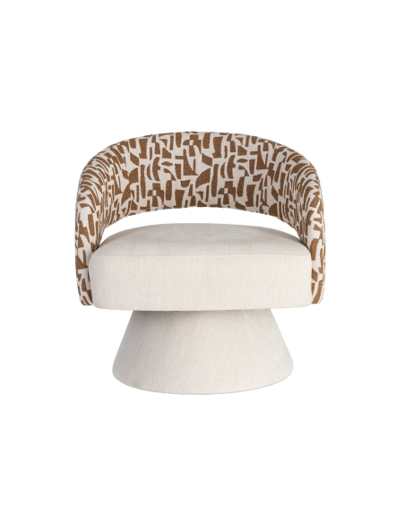 Poltrona IXIA 616826, creme e ocre — vista frontal