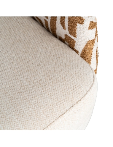 Sillón IXIA 616826, crema y ocre — detalle del tejido y costura del asiento