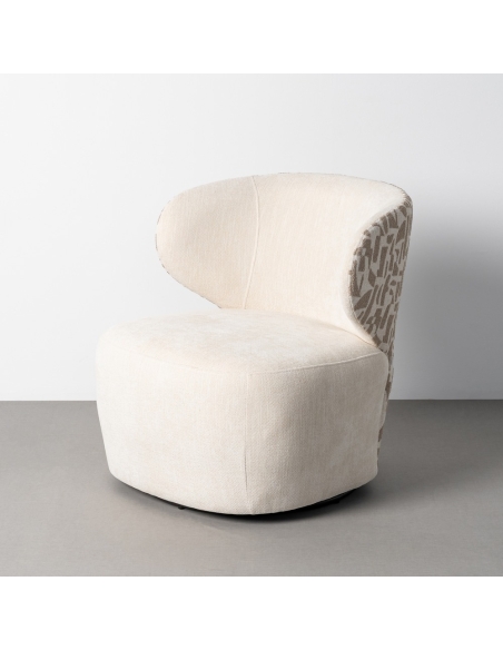 Armchair IXIA 616827, cream and beige — studio view against a neutral backdrop