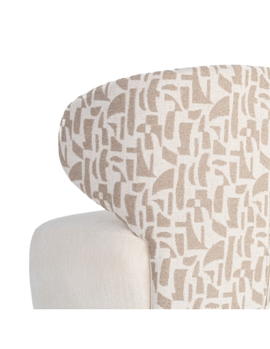Poltrona IXIA 616827, creme e bege — detalhe exterior do braço