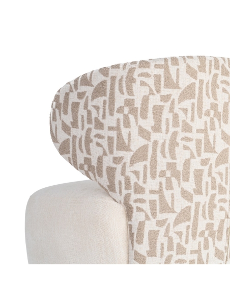Poltrona IXIA 616827, creme e bege — detalhe exterior do braço