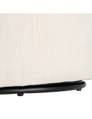 Poltrona IXIA 616827, creme e bege — detalhe da base sob o assento