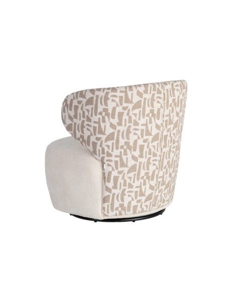 Poltrona IXIA 616827, crema e beige — vista del retro
