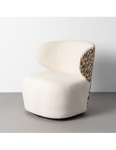 Armchair IXIA 616828, cream and ochre — studio view against a neutral backdrop