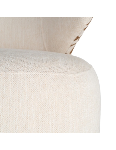 Poltrona IXIA 616828, creme e ocre — junção entre assento e encosto
