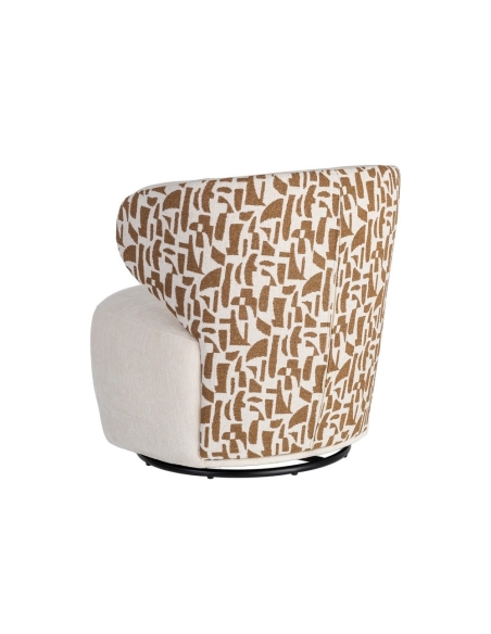 Sillón IXIA 616828, crema y ocre — vista posterior