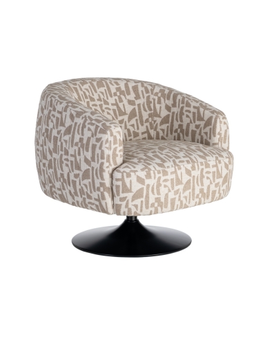 Fauteuil IXIA 616829, crème en beige — vrijstaande driekwartweergave
