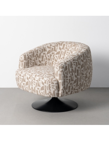 Poltrona IXIA 616829, crema e beige — vista in studio su fondo neutro