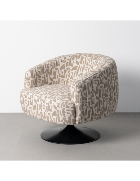 Armchair IXIA 616829, cream and beige — studio view against a neutral backdrop