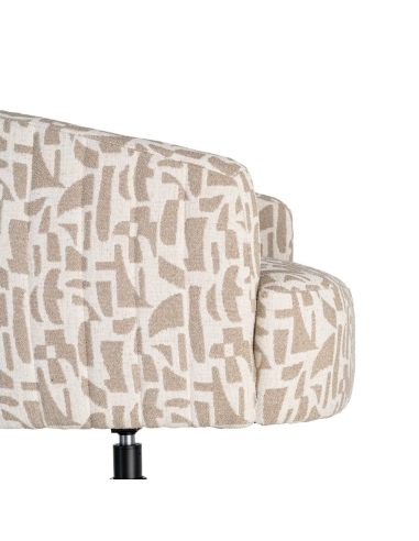 Fauteuil IXIA 616829, crème et beige — détail du côté extérieur de l’accoudoir