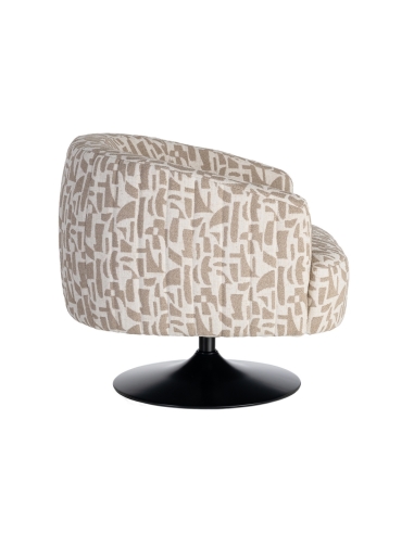 Fauteuil IXIA 616829, crème et beige — vue arrière de trois quarts