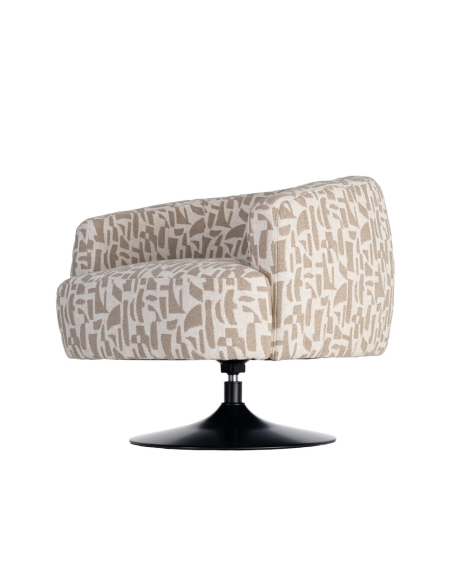 Fauteuil IXIA 616829, crème et beige — vue de profil