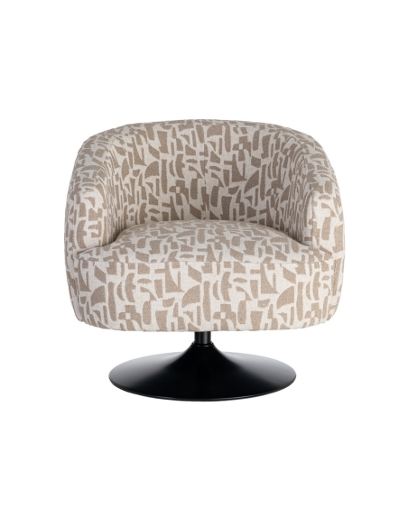 Fauteuil IXIA 616829, crème et beige — vue de face