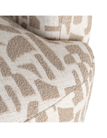 Armchair IXIA 616829, cream and beige — seat fabric and seam detail