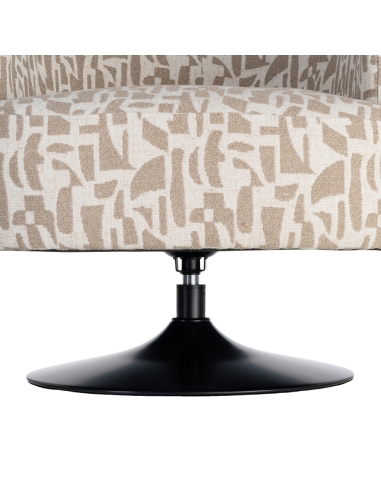 Poltrona IXIA 616829, creme e bege — detalhe da base sob o assento