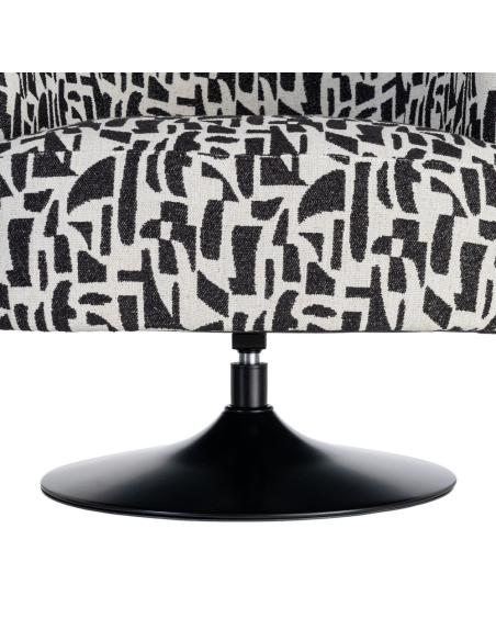 Armchair IXIA 616830, black and white — base detail beneath the seat