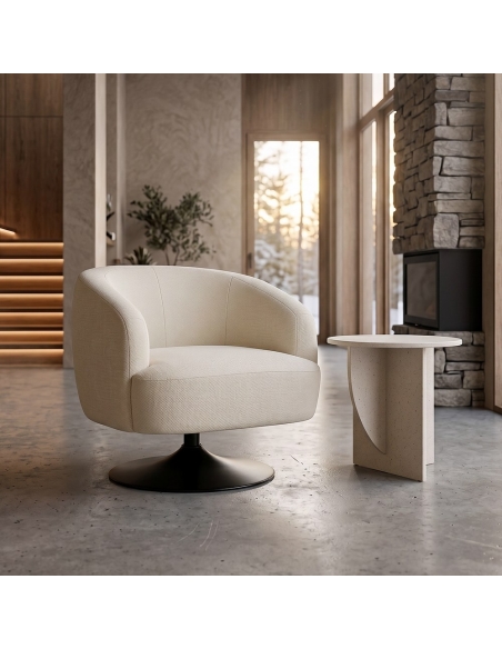 Fauteuil IXIA 616831, crème — mise en situation dans un intérieur